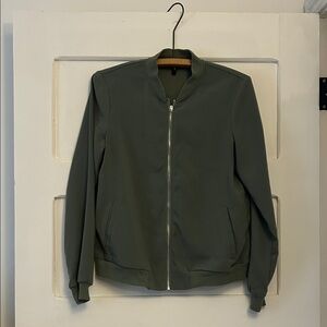 Classic Green silky Bomber Jacket